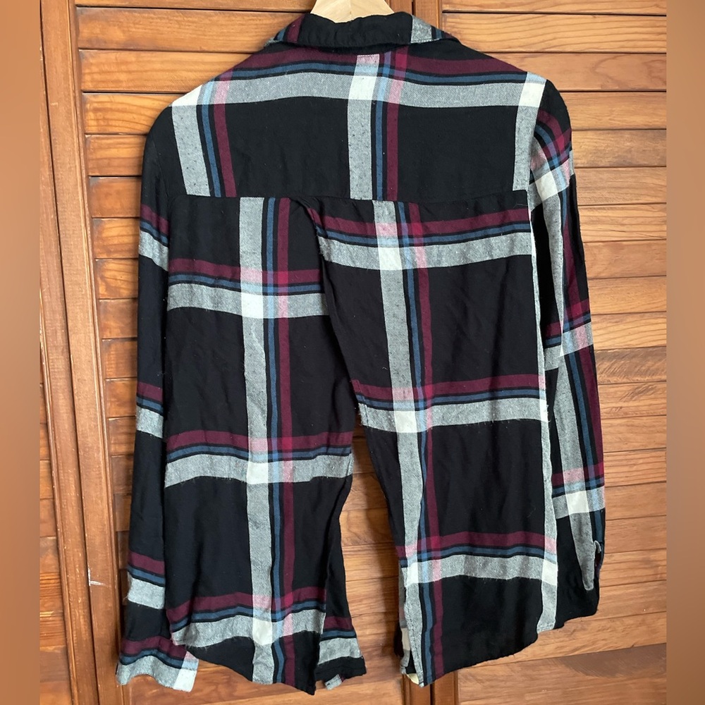 Pixley Warden Split Back Plaid Button Down Shirt - image 1